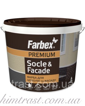 Краска для цоколя и фасада Farbex Серая 12 кг