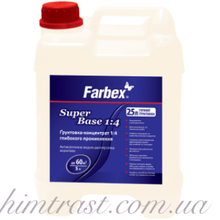 Грунтовка-концентрат 1:4 глибокого проникнення антисептична "SuperBase 1:4" ТМ "Farbex"