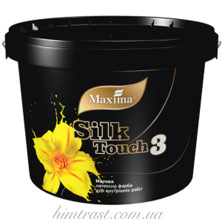 Матовая латексная краска для внутренних работ "Silk Touch 3" ТМ "Maxima"