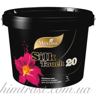 Полуматовая латексная краска для внутренних работ "Silk Touch 20" ТМ "Maxima"