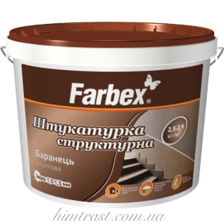 Штукатурка структурная акриловая "Барашек" ТМ "Farbex"