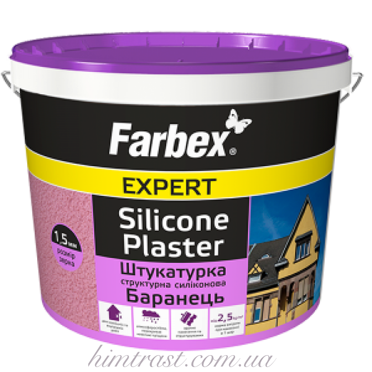 Штукатурка структурная силиконовая "Барашек" ТМ "Farbex"