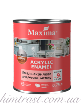 Эмаль акриловая для дерева и металла ТМ "Maximа"