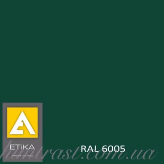 Краска порошковая полиэфирная Etika Elektro Зеленая RAL 6005 шагрень