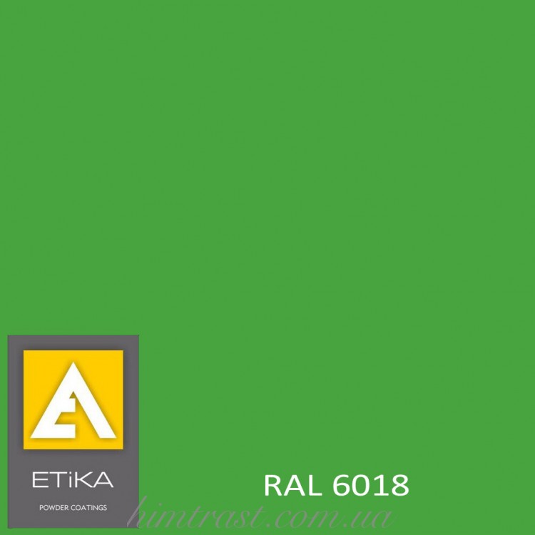 Краска порошковая полиэфирная Etika Tribo Зеленая RAL 6018 матовая<br />