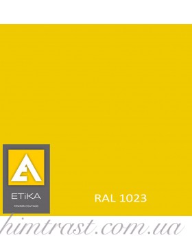 Краска порошковая полиэфирная Etika Elektro Транспортно-желтая RAL 1023 глянцевая<br />