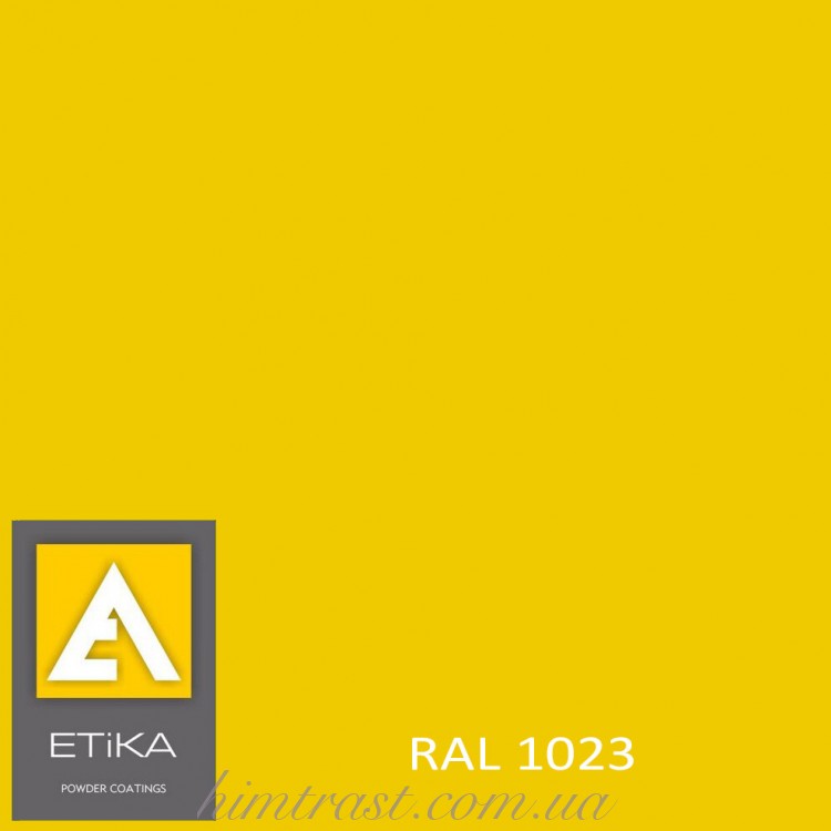 Краска порошковая полиэфирная Etika Elektro Транспортно-желтая RAL 1023 глянцевая<br />