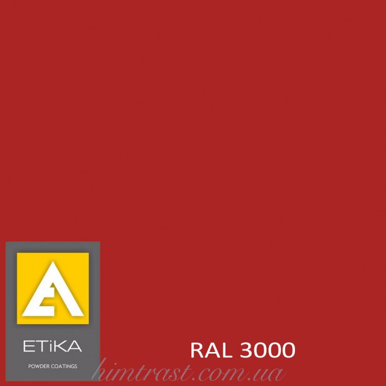 Краска порошковая полиэфирная Etika Tribo Красная RAL 3000 глянцевая<br />