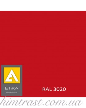 Краска порошковая полиэфирная Etika Tribo Транспортный красный RAL 3020 матовая<br />